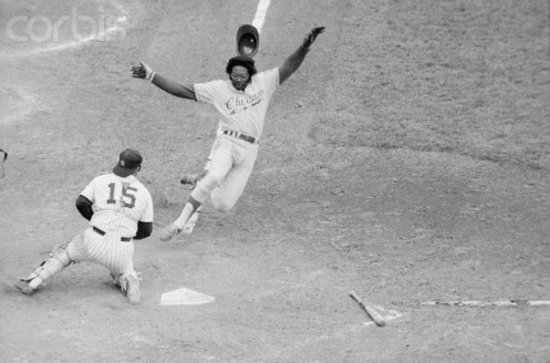 Dick Allen Sliding into Home Plate
