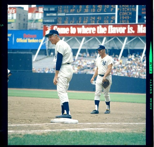 Dimaggio and Mantle - Old Timers Game