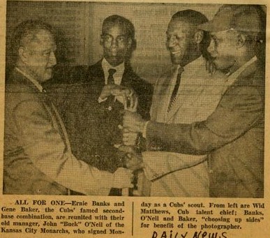 Gene Baker, Ernie Banks, Buck O'Neil