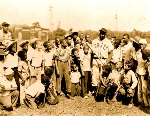 Josh Gibson with children