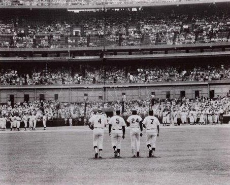 Duke Snider, Joe DiMaggio, Willie Mays, Mickey Mantle