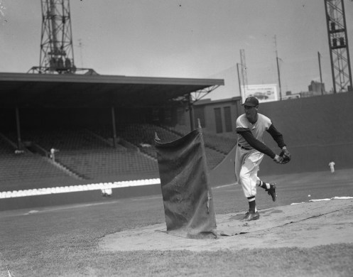 Ted Williams pitching BP