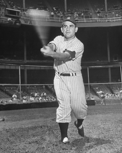 Yogi Berra pose